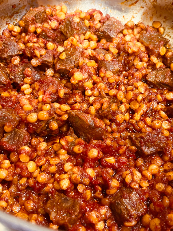 خورشت قیمه تک نفره خانگی بی بی گل🎀