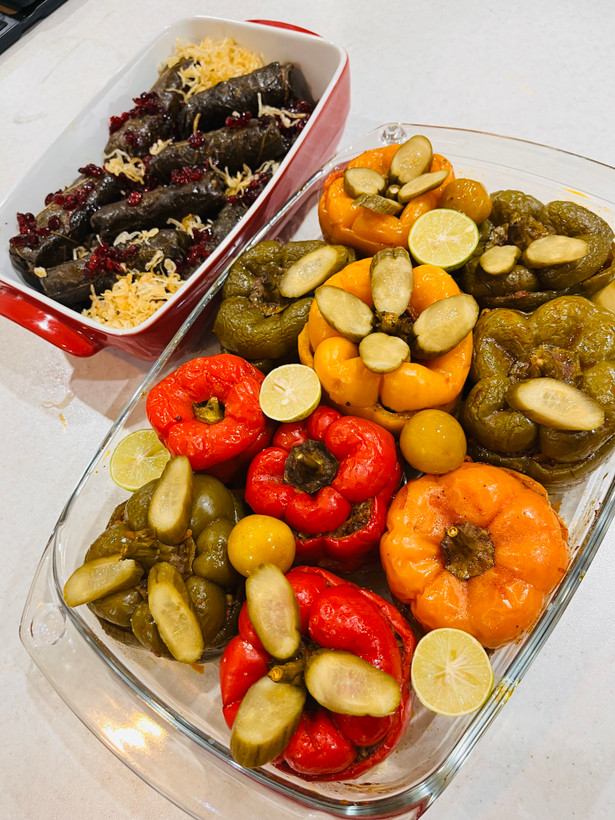 دلمه فلفل شکمپر خانگی بیبی گل